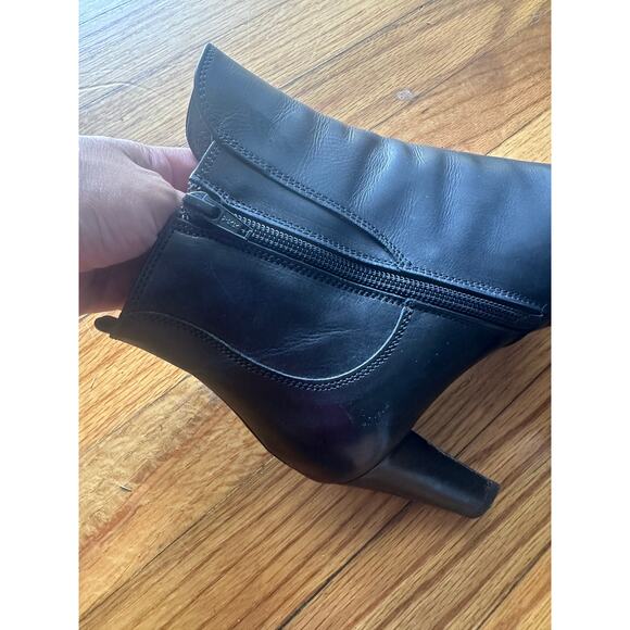 AGL (Attilio Giusti Leombruni) Black Leather Ankle Boots — Made in Italy Sz 40 - Picture 3 of 7